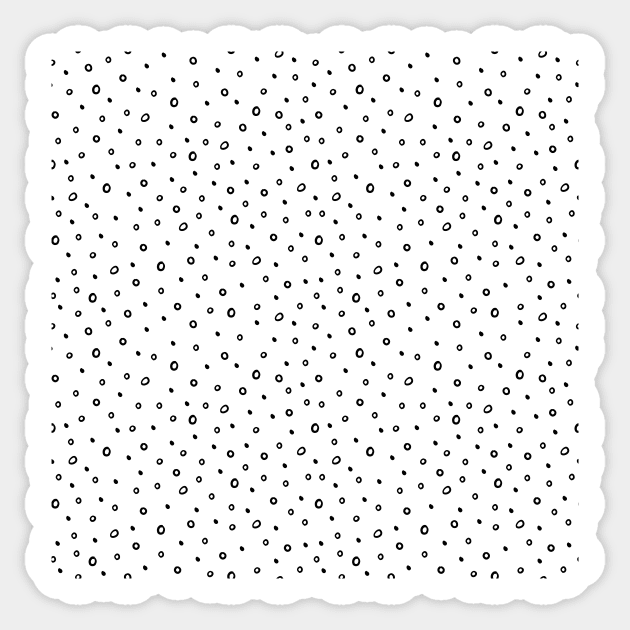 Random small black spots pattern Sticker by DanielK